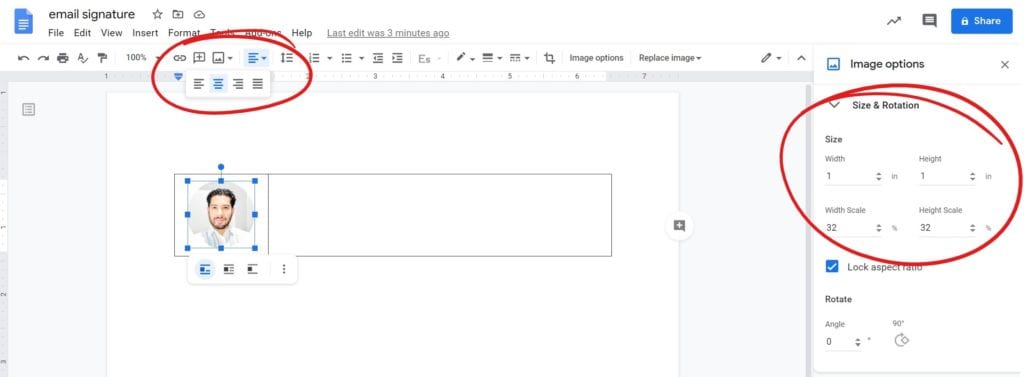 create email signature in google docs